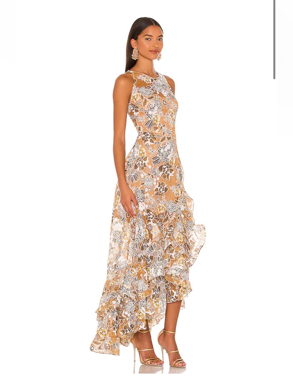 Bronx banco Sicilia Ruffle Dress in Multi - Picture 2 of 9
